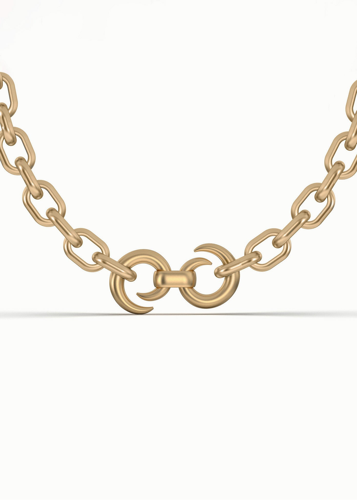 THE DOUBLE PUNK NECKLACE GOLD