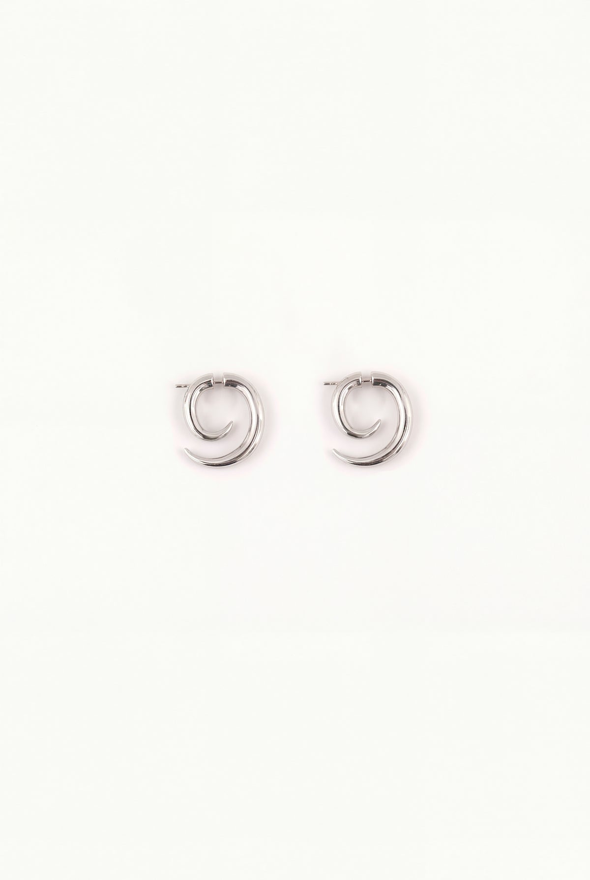 CRUSSET Spiral Earrings in rhodium-plated 925 sterling silver